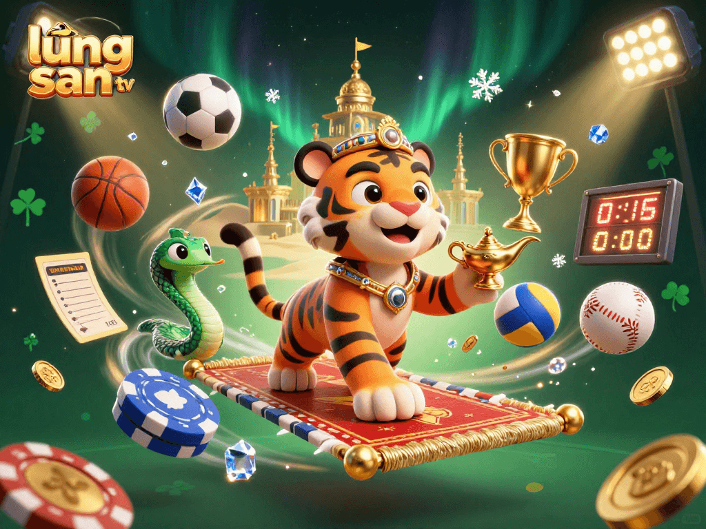 Experience thrilling action with lương sơn tv's vibrant betting scene featuring a tiger sultan and live sports elements.
