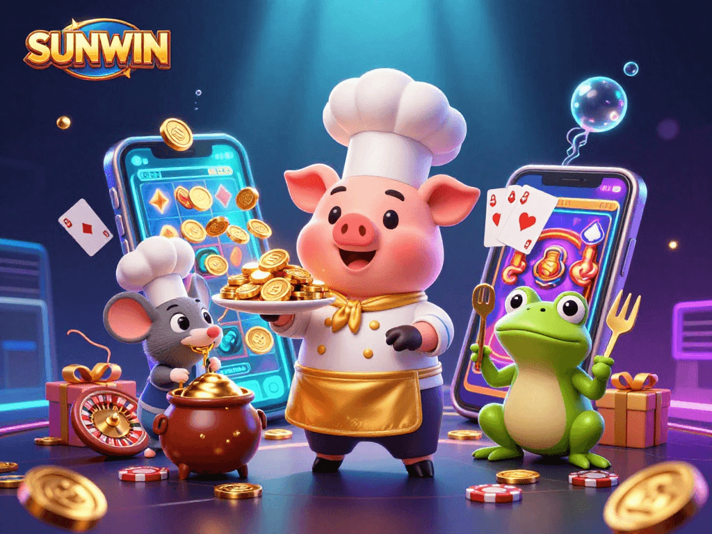 SUNWIN offers interactive gaming experiences with coins and colorful slots enriching the casino atmosphere.