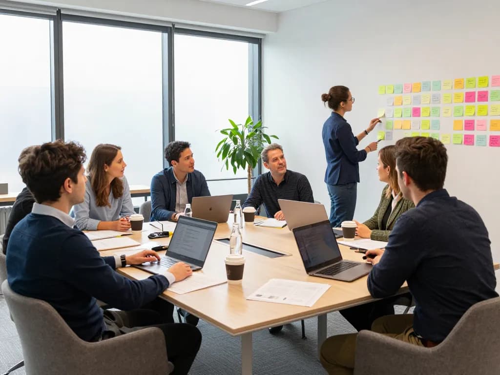 Samenwerking tussen bedrijven in Utrecht getoond in een moderne conferentieruimte.