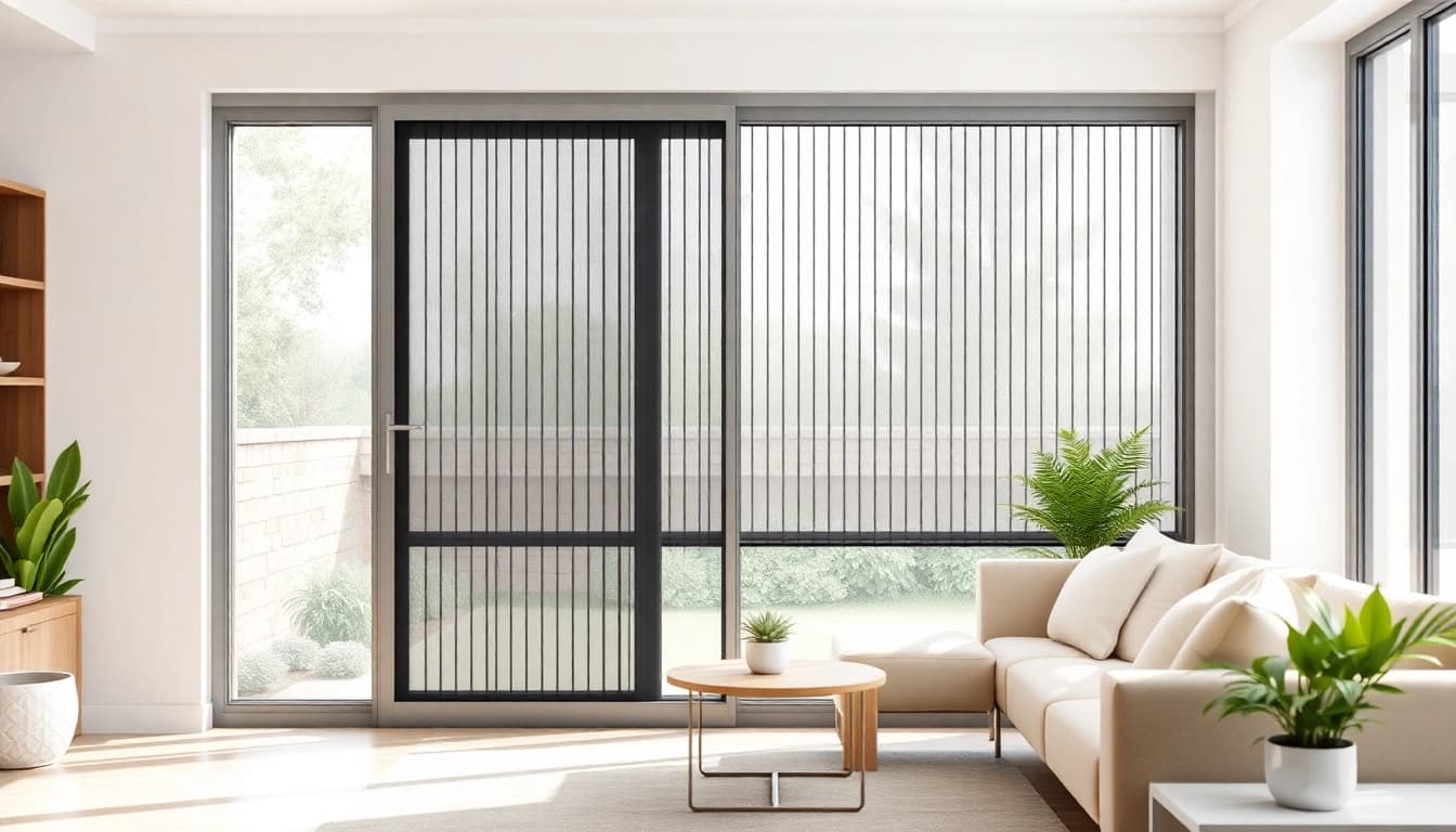 Een plisse hordeur die elegantie en functionaliteit combineert terwijl het natuurlijk licht binnenlaat.