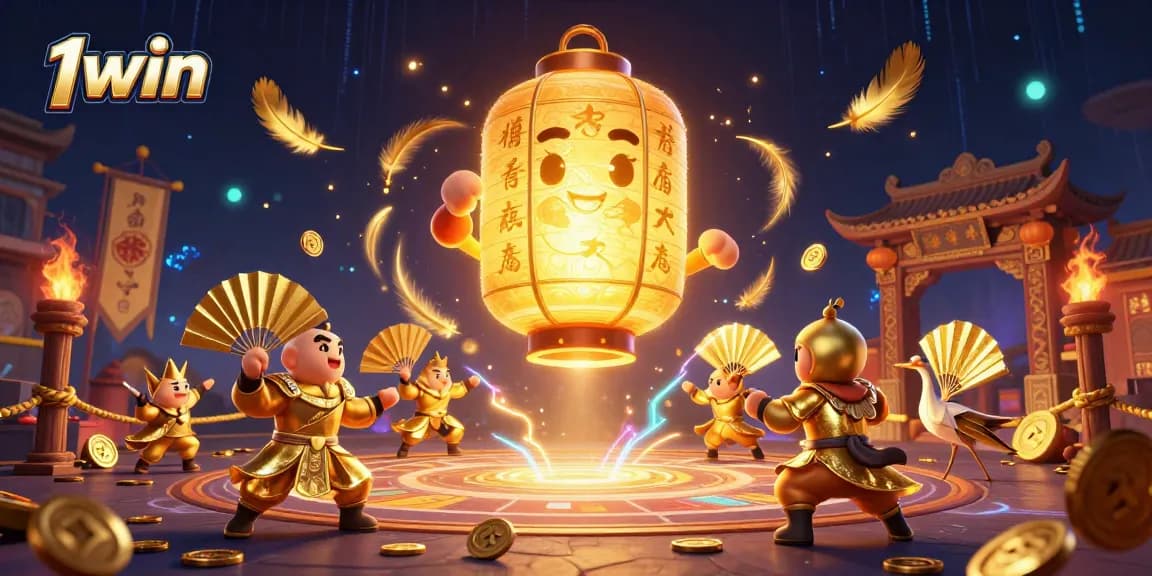 Spin and win at 1win's vibrant online casino with a magical Asian-themed gaming atmosphere.