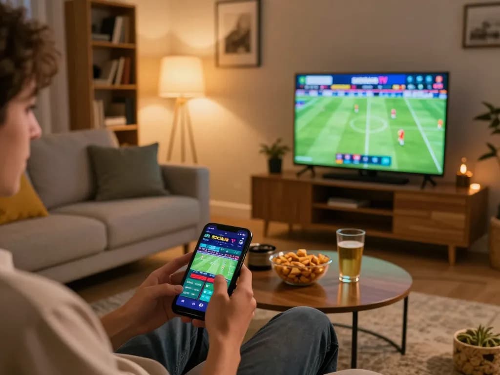 Socolive TV user actively placing sports bets while watching live match