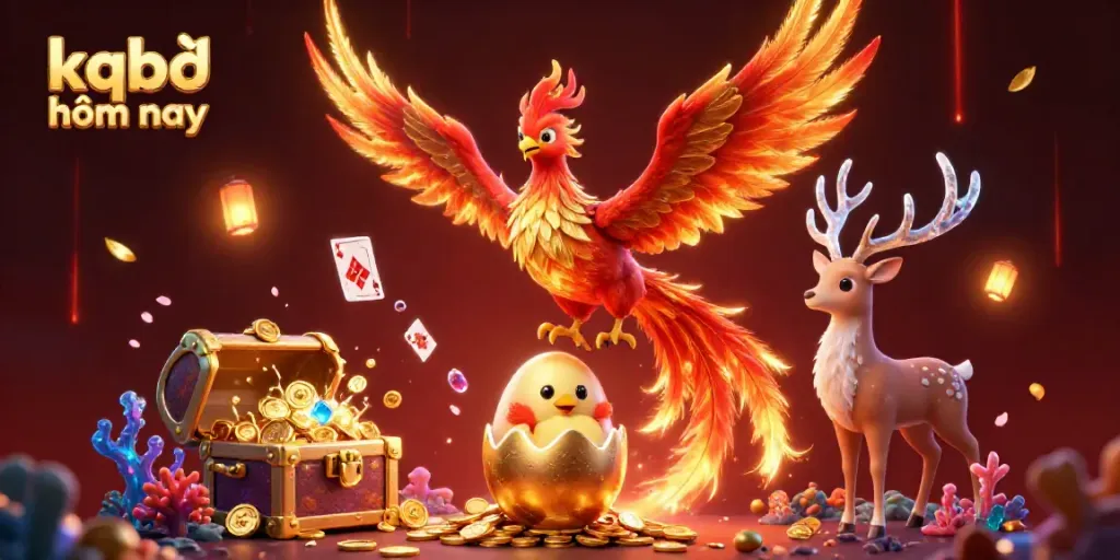 Experience kqbđ hôm nay with vibrant characters and rich casino elements in a dynamic 3D scene.