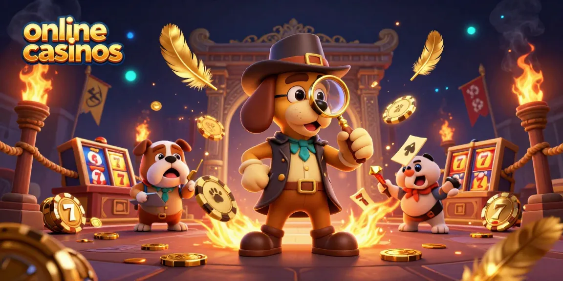Join the thrilling adventure of online casinos with a detective uncovering poker clues.