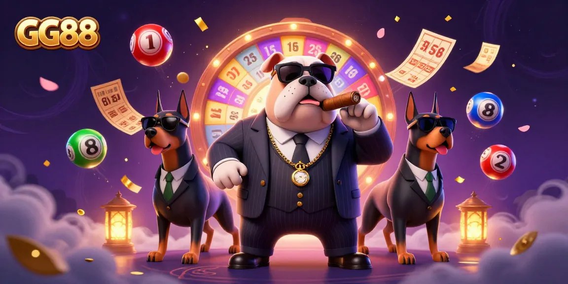 Win big with GG88 in this vibrant 3D casino scene featuring an engaging mafia boss with music and prizes.