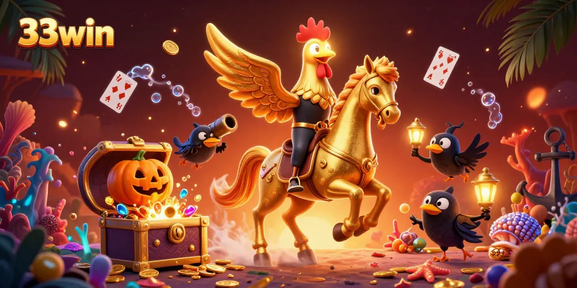 Bet big with 33win in an exciting 3D casino adventure featuring the golden rooster!