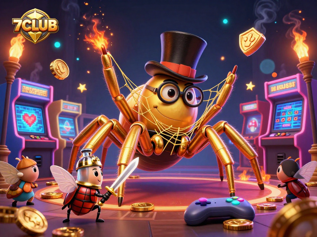 Experience thrilling moments at 7CLUB casino in a vibrant 3D scene full of excitement.