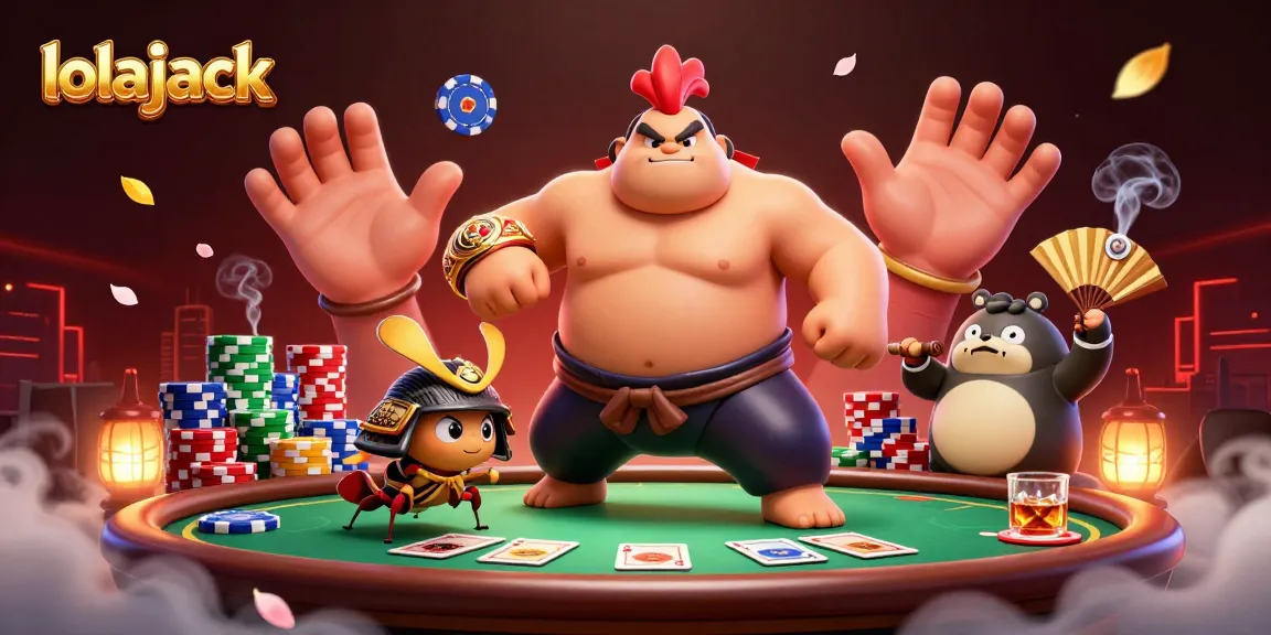 Experience intense gameplay at lolajack casino with vibrant poker action featuring unique characters.