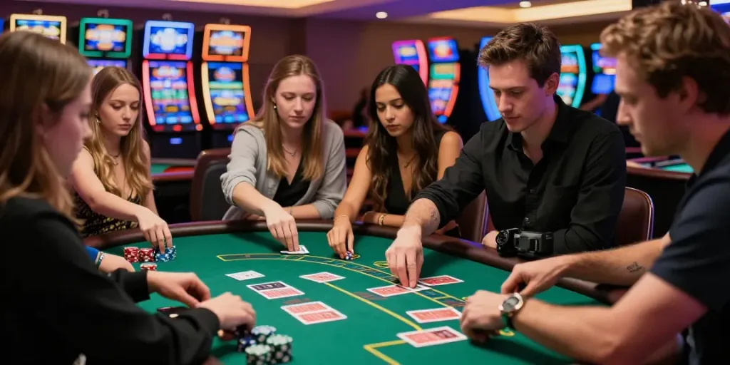 Exciting live dealer game at five88 casino, showcasing lively players and vibrant atmosphere.