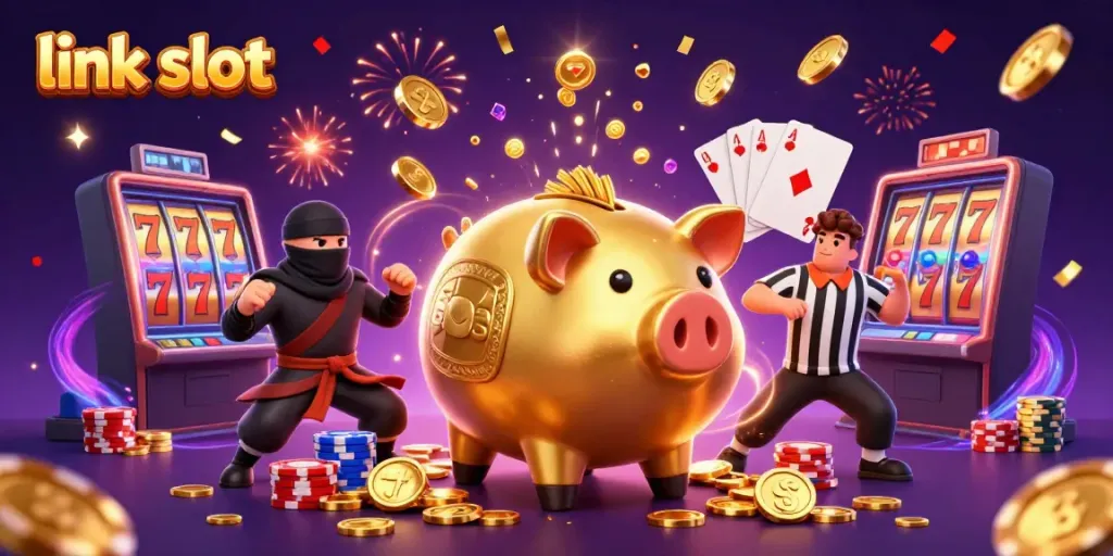 Experience thrilling action in the link slot arena with a massive piggy bank and dynamic characters.