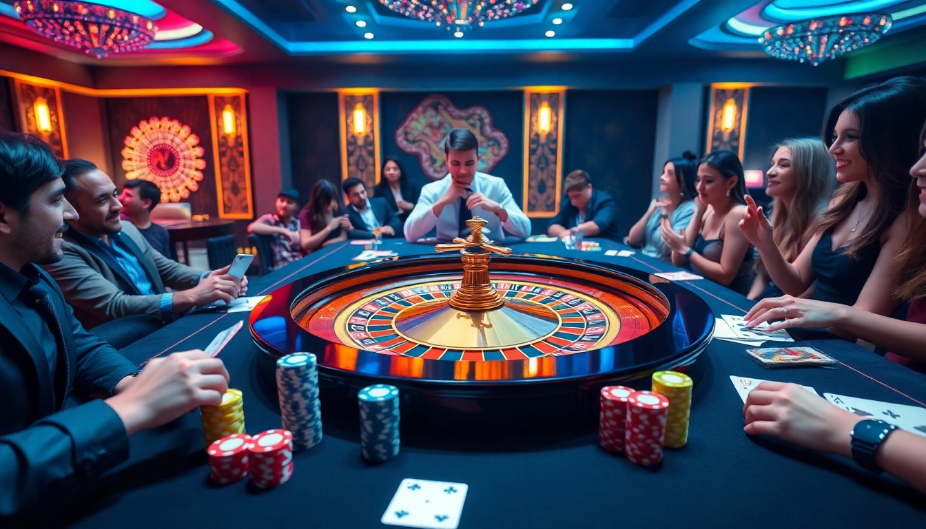 Exciting gameplay at DA 88 casino with roulette table and colorful poker chips