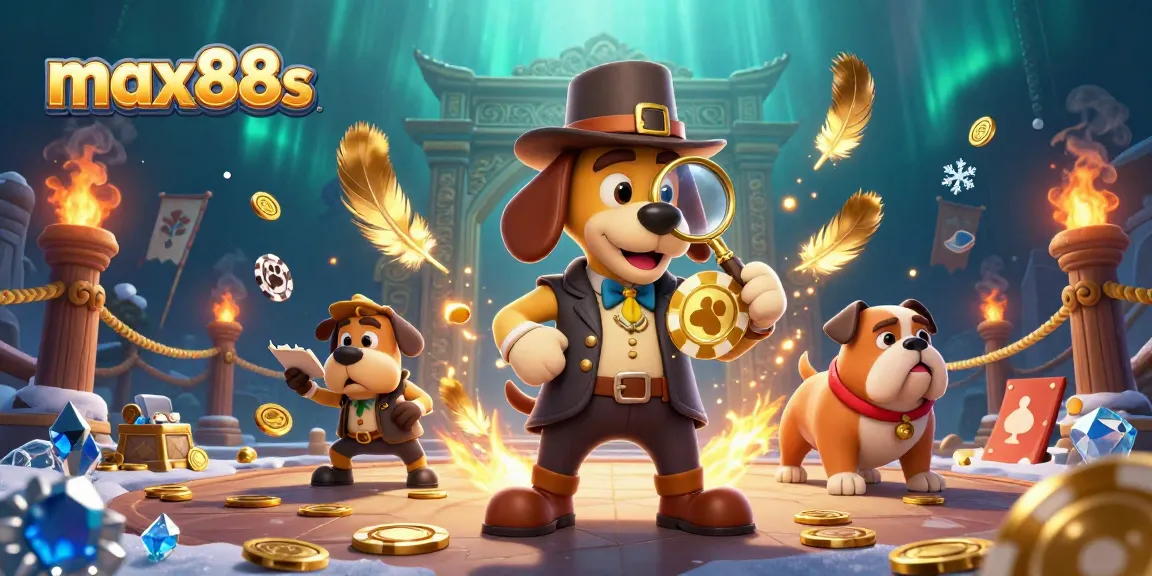 Engage in thrilling gaming adventures at max88s with golden chips, treasures, and playful characters.