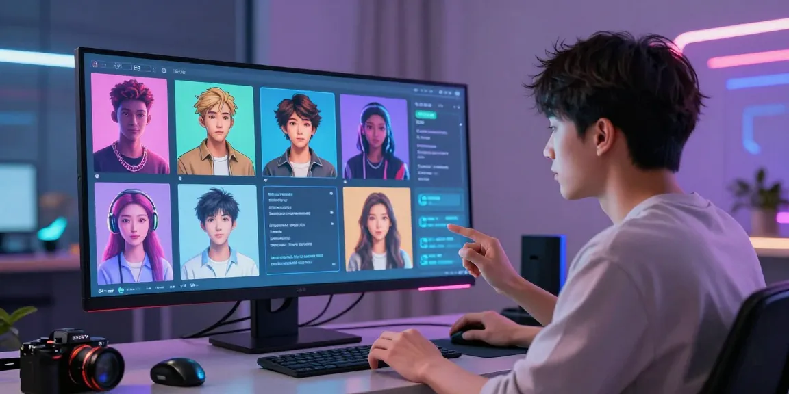 Engaging scene of user with an nsfw character ai in a vibrant digital environment showcasing customizable options and immersive conversation.
