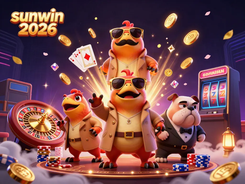 Experience the thrills at sunwin 2026 as cartoon raptors try to enter a VIP casino lounge.