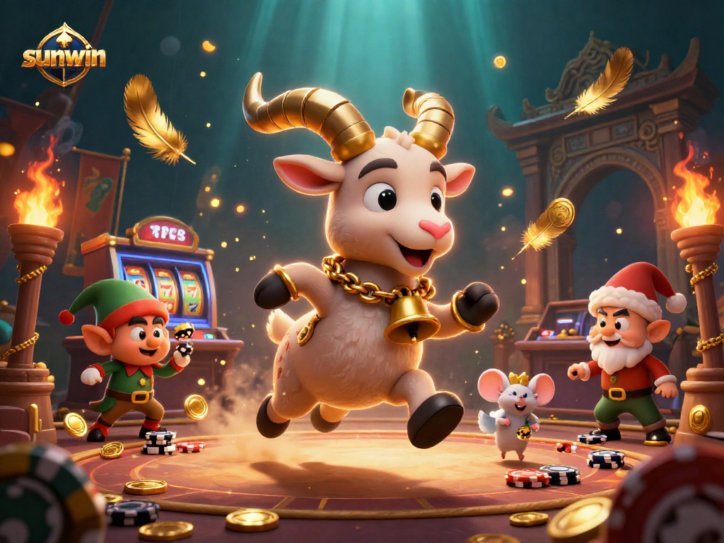 Experience the thrill at sunwin's festive horror casino with Krampus, angel mouse, and elf gremlins.