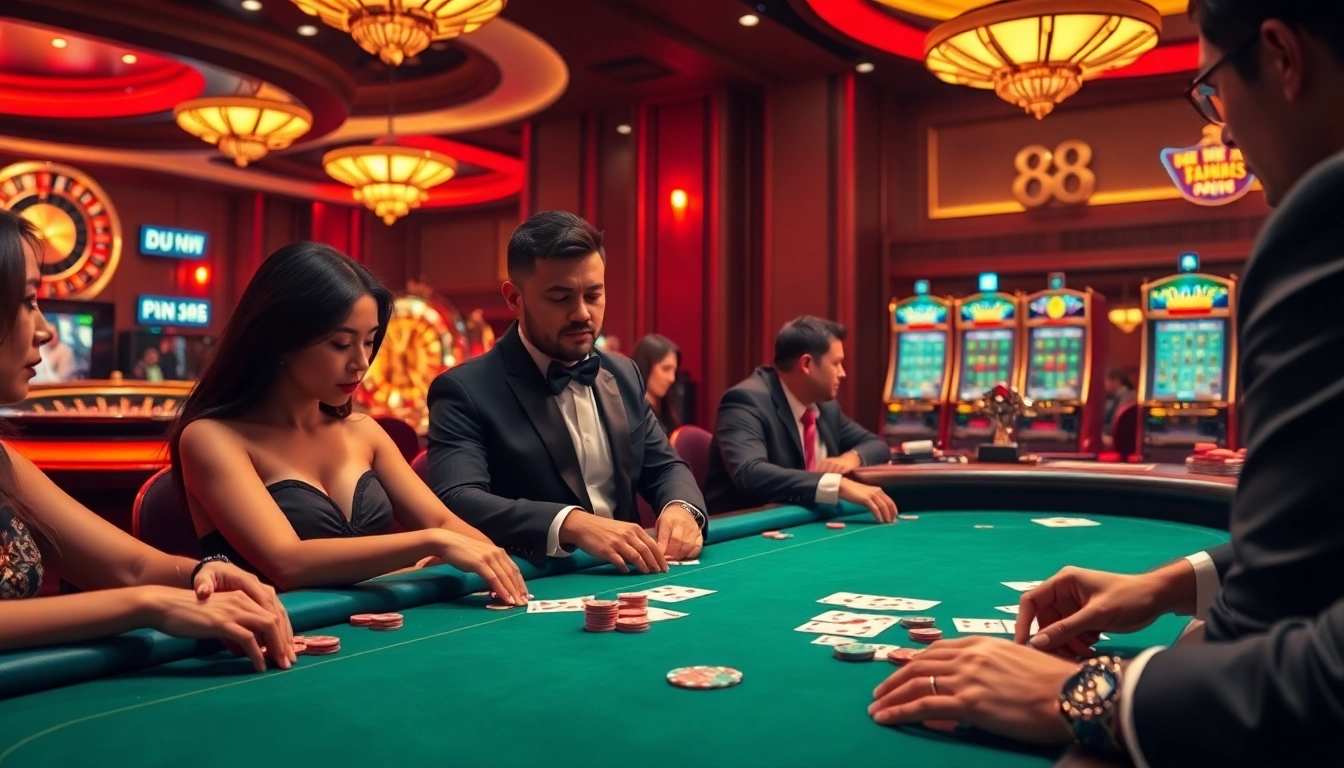 Experience high-stakes poker excitement at du 88 with vibrant casino action and professional dealers.