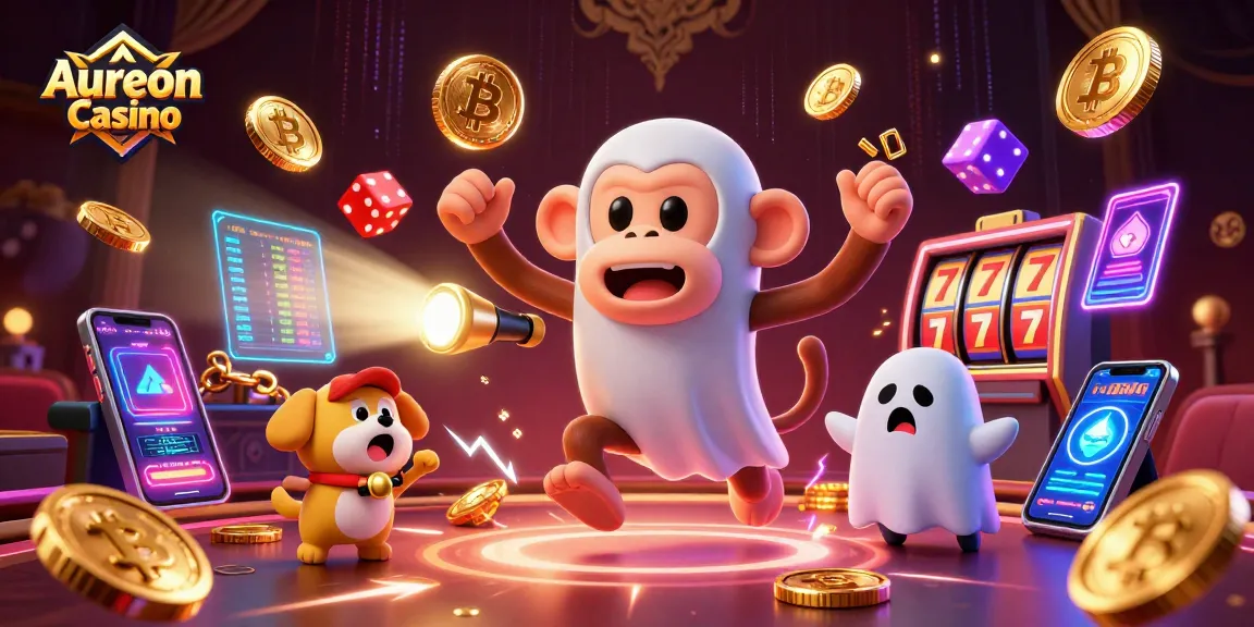 Engage with Aureon Casino's thrilling 3D escapade featuring vibrant elements and playful characters.